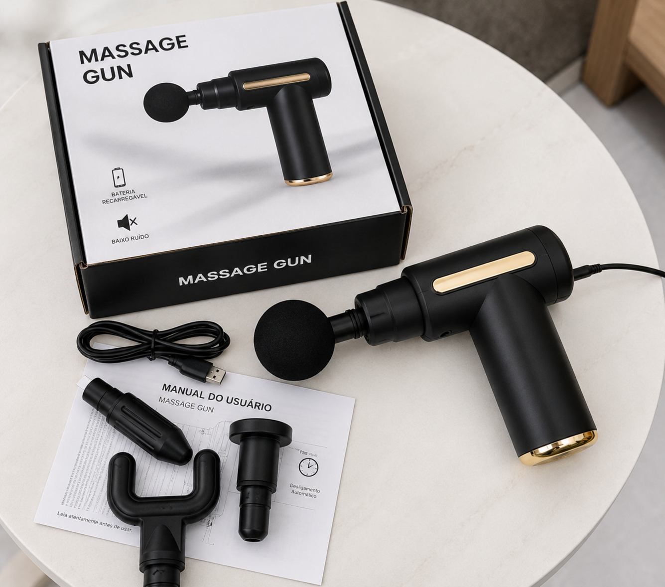 Pistola de Massagem Elétrica