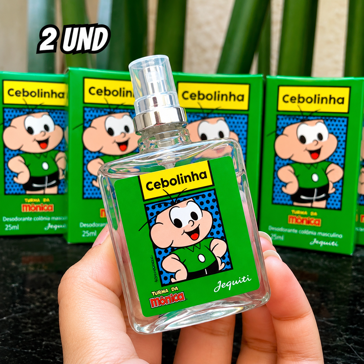 Kit 2x Colônia Miniatura Cebolinha Turma Da Mônica Jequiti 25ml