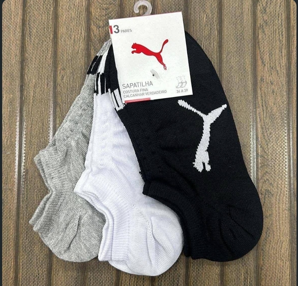 Kit 9 Pares Meias Puma Soquete Invisível