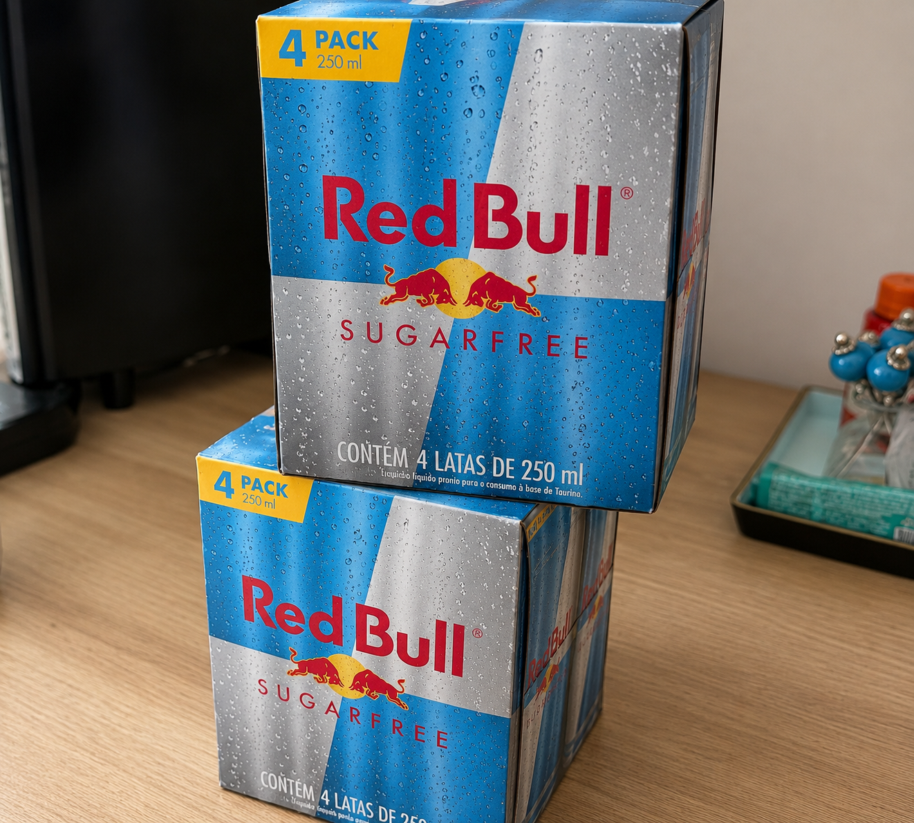 Kit com 4 Energético Red Bull Sugar Free 250ml